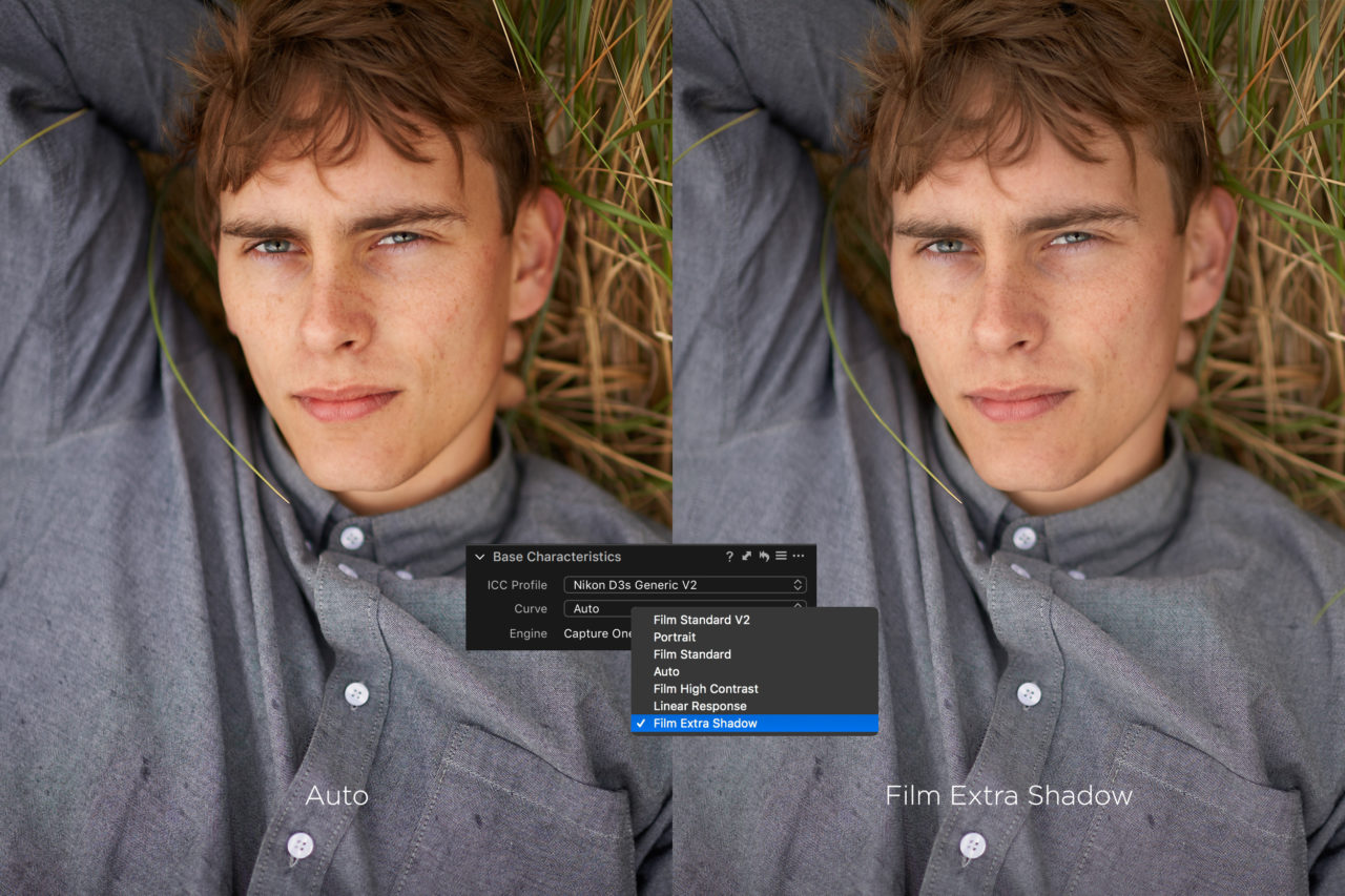Film curves - Auto vs. Film Extra Shadow