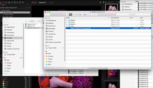 Capture One Catalogs Sessions
