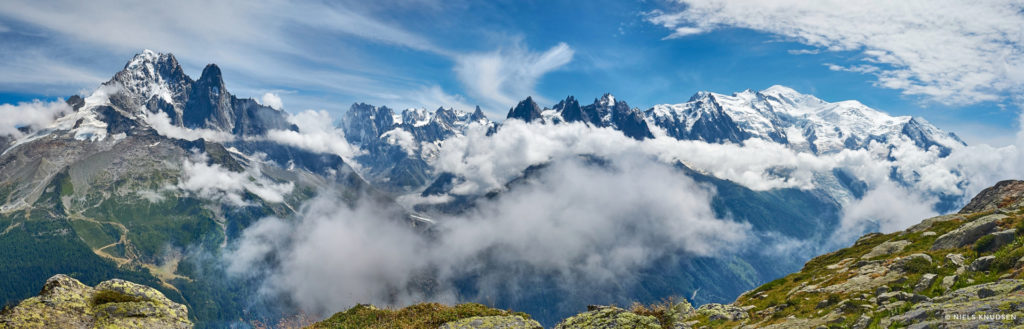 Panoramic image of mountain range