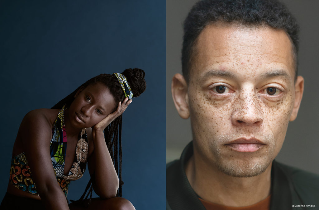 Portraits of Amy Sarr and Benjamin Abana by Josefine Amalie