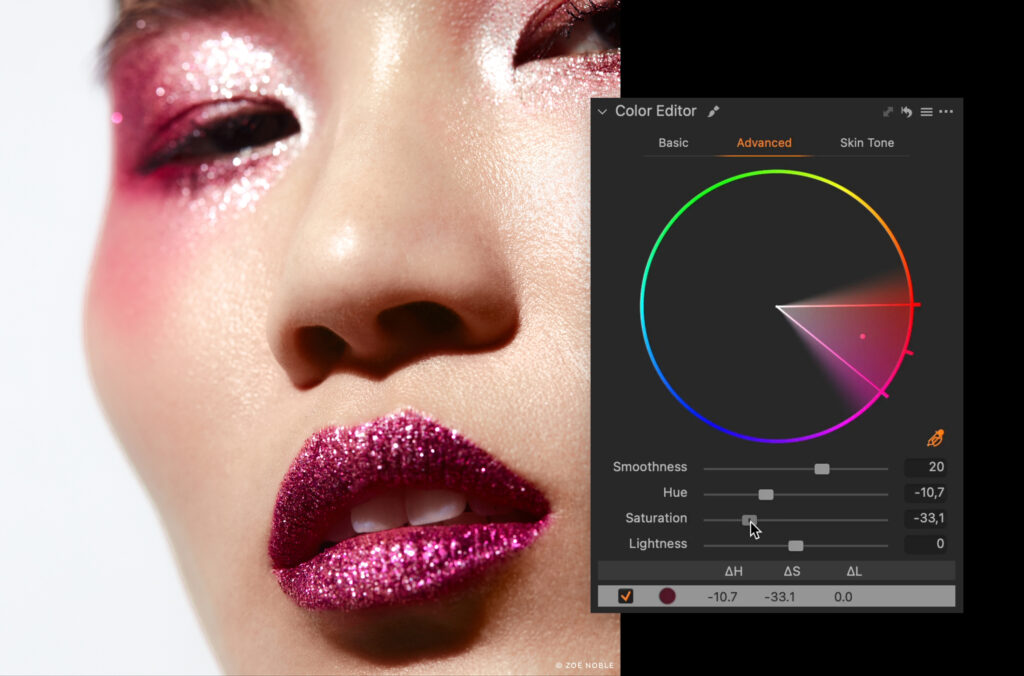 Use the Color Editor to manipulate and target the colors in your images for super precise color correction