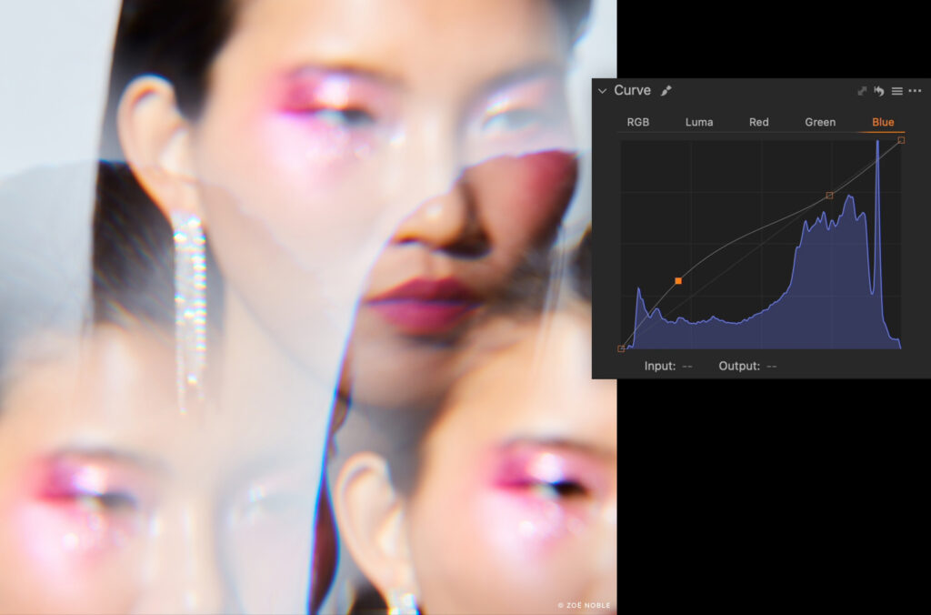 Use the Curve tool to adjust luminosity, color, and contrast in one step