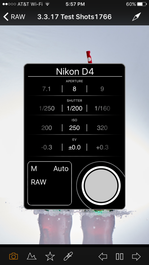 Adjust Aperture, Shutter Speed, ISO, and Exposure Value