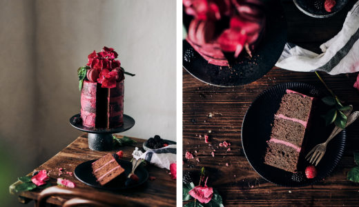 Michaela Hartwig food photographer tips on how to style food photography using capture one pro raw photo editor cake and slice taken from cake